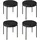 Homcom 4er-Set Esszimmerhocker Stapelbar 41 5 x 41 5 x 46 cm