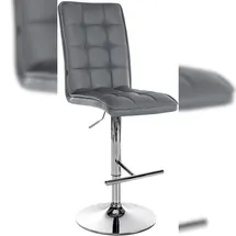 CLP Barhocker Peking Kunstleder I Tresenhocker Höhenverstellbar Mit Fußstütze Und Rückenlehne