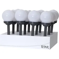 Display LED-Solar-Stab "Globus", 12 tlg., w/w LED