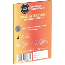 «Strawberry Scented Oral Latex Dam», 1 Lecktuch aus Latex (1 Tuch) 1 St