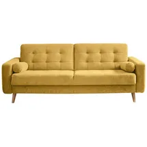 MID.YOU Schlafsofa Gelb 222x86x90 cm Wohnzimmer, Sofas & Couches, Schlafsofas, Schlafsofas