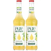 PURE by Monin Lemon - Lime (1 x 0,7l) - Konzentrat ohne Zuckerzusatz für Cocktails und Desserts - Aromatische Zitrusmischung für Erfrischungsgetränke (Packung mit 2)