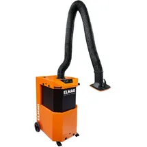 ELMAG Absauganlage Stahl Chrom fahrbar 3m