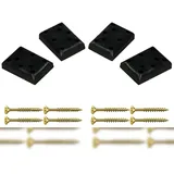 Mr. Deko Gleiter 4er Set Kunststoff 5x2x7 cm schwarz