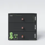 Phoenix Minecraft Kommode 80 x 77 x 39,5 cm Schwarz