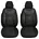 Auto kompatibel mit VW Polo 6R 6C Fahrer Beifahrer Set ab 2009-2016 Auto Schonbezug Set Autositzbezüge 2er Pack in Schwarz