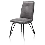Habufa Möbel Bella Stuhl Mikrofaser Off black