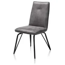 Habufa Möbel Bella Stuhl Mikrofaser Off black