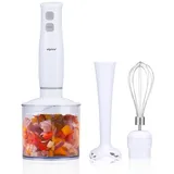 Alpina Stabmixer-Set – Pürierstab Zerkleinerer – Hand Blender – Schneebesen – Purierstabmixer 400 W – Handstabmixer - Weiß