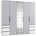 Level 250 x 236 x 58 cm weiß/Light grey mit Spiegeltüren und Schubladen