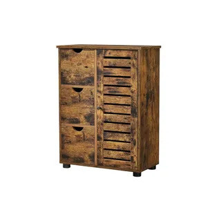 VASAGLE Badezimmerschrank 60 x 80 x 30 cm Braun