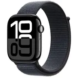 Apple Watch Series 10 GPS 46 mm Aluminiumgehäuse diamantschwarz Sport Loop tinte