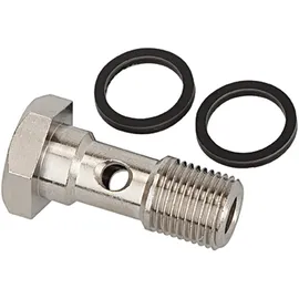 Riegler Hohlschraube, einfach, G 1/8, Messing vernickelt