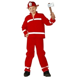 Rubie ́s Kostüm Roter Feuerwehrmann, Zweiteiliges Kostüm für feuerrote Feuerwehrhelden rot 104