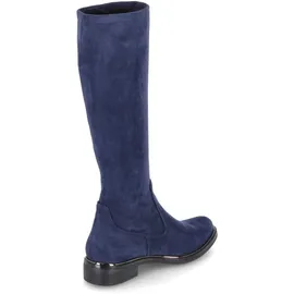CAPRICE Damen Stiefel ohne Absatz Kniehoch Vegan, Blau