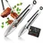 AVANA Grillzange Edelstahl 2er Set Kochzange Silikon Schwarz