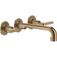 GESSI Inciso 2-Griff-Waschtischarmatur Warm Bronze gebürstet