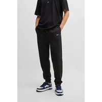 HUGO BOSS Jogginghose HUGO BLUE "Napin", Herren, Gr. S, N-Gr, schwarz (schwarz001), Sweatware, Obermaterial: 100% Baumwolle, unifarben, regular fit lang, Hosen, mit kleinem Logo-Patch