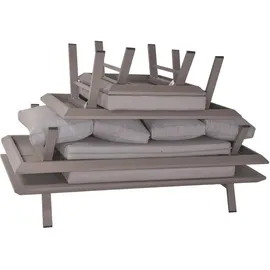 deluke CESAR Loungeset 4-tlg. hellgrau
