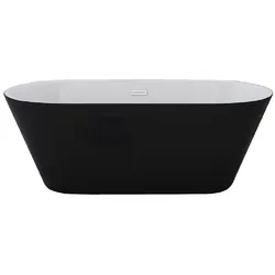 Badewanne Design LAUSANNE II schwarz Freistehend 170 x 80 cm