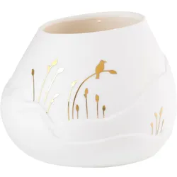 räder Teelichthalter Lichtlandschaft Vogel  Porzellan weiß 0017232