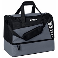Erima Six Wings Sporttasche mit Bodenfach, Slate Grey/schwarz, S