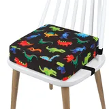 Gimars Sitzerhöhung Stuhl Kind Tragbar Cartoon Kindersitzerhöhung Flexible Waschbar Abnehmbar Sitzkissen Kind Sitzerhöhung Kinder mit 2 Sicherheits Schnalle Rutschfeste Kinder Boostersitz für Picknick