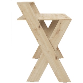 Phoenix Schreibtisch Montreal, Wildeiche, Holzwerkstoff, rechteckig, X-Form, 95x65x115 cm, Arbeitszimmer, Schreibtische, Bürotische