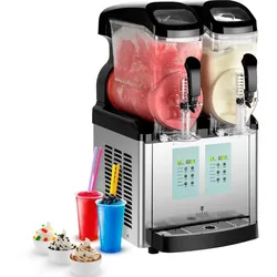 Royal Catering Slush-Maschine - 2 x 8 l - LED - Ice-Cream-Funktion -