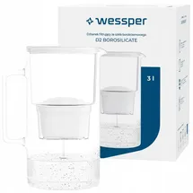 Wessper Wasserfilter Kanne weiß 2,5 L