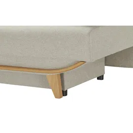 Smart Schlafcouch Mikrofaser 3-Sitzer Beige