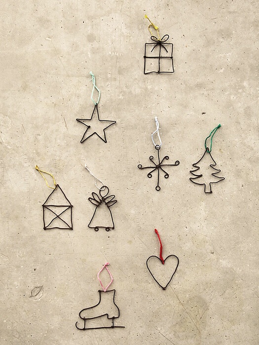 Ornements à accrocher Un petit mot pour Noël Good old friends, Designer Sarah Baumann, 7.5x7x0.3 cm