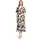 Cartoon Midikleid Floralmuster Braun/Weiß 40