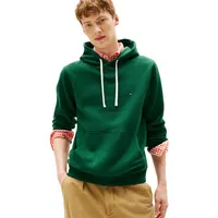 Tommy Hilfiger Herren Hoodie Seasonal Fleece mit Bauchtasche, Grün