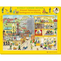 Gerstenberg Verlag Wimmel-Rahmenpuzzle Frühling Motiv Kindergarten
