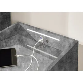 ed exciting design Nachtschrank Moon 47 x 46 x 61 cm Grau