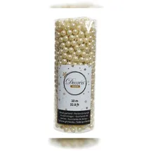 Christmas Decorations Kaemingk Perlenkette 8mm Perlenband Girlande Weihnachtsbaumdeko Hochzeit creme