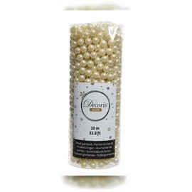 Christmas Decorations Kaemingk Perlenkette 8mm Perlenband Girlande Weihnachtsbaumdeko Hochzeit creme