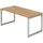 bümö Schreibtisch R-Serie Asteiche / Silber
