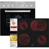 GGV Exquisit Exquisit Elektro-Herd-Set EHE 156-2.1 UBZ«, schwarz