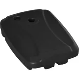 Hdpe-gartenschirmständer Mit T-fuß Und Rollen, Freitragender Schirmständer, Befüllbar Bis 75 Kg Mit Wasser Und Sand, 80 X 60 X 17 Cm, Schwarz