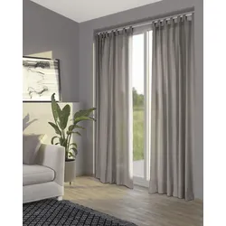 Primera Vorhang »Stone-Washed«, (1 St.), einzigartige Waschung mit praktischen Stoffschlaufen zum Aufhängen Primera kitt 250 cm