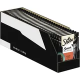 Sheba Portionsbeutel Nassfutter für Katzen Sauce Collection Sauce Lover mit Rind 28 x 85g