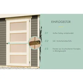 Woodfeeling Schwandorf 3 2,09 x 2,13 m terragrau