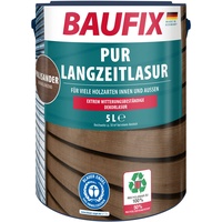Baufix PUR Langzeitlasur palisander seidenglänzend, 5 Liter, Holzlasur