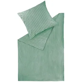 Schöner Wohnen Soft Stripe Gestreift Salbei 135 x 200 cm + 80 x 80 cm