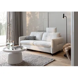 Home Affaire 3-Sitzer HOME AFFAIRE "Clevina, Dauerschlafsofa mit Kaltschaummatratze, Breite 216 cm", silber, B:216cm H:84cm T:102cm, 100% Polyester, Sofas, Sofa & Bett in einem – kinderleicht ausklappbar & freistellbar im Raum