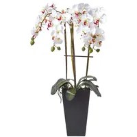 Homescapes Kunstblume Orchidee weiß Groß