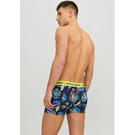 JACK & JONES Jacflower Bird Trunks Surf The Web / Schwarz L 3er Pack