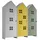 Vipack Kinderkleiderschrank CASAMI BRUGES 3-türig MDF gelb/grün/weiß